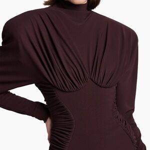 Stella McCartney Dark Brown Long Sleeve Dress